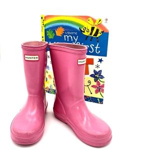 Girls raining hunter boots